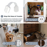10 Pack Cat Proof Cabinet Locks, Trash Can Lock for Dogs (White)