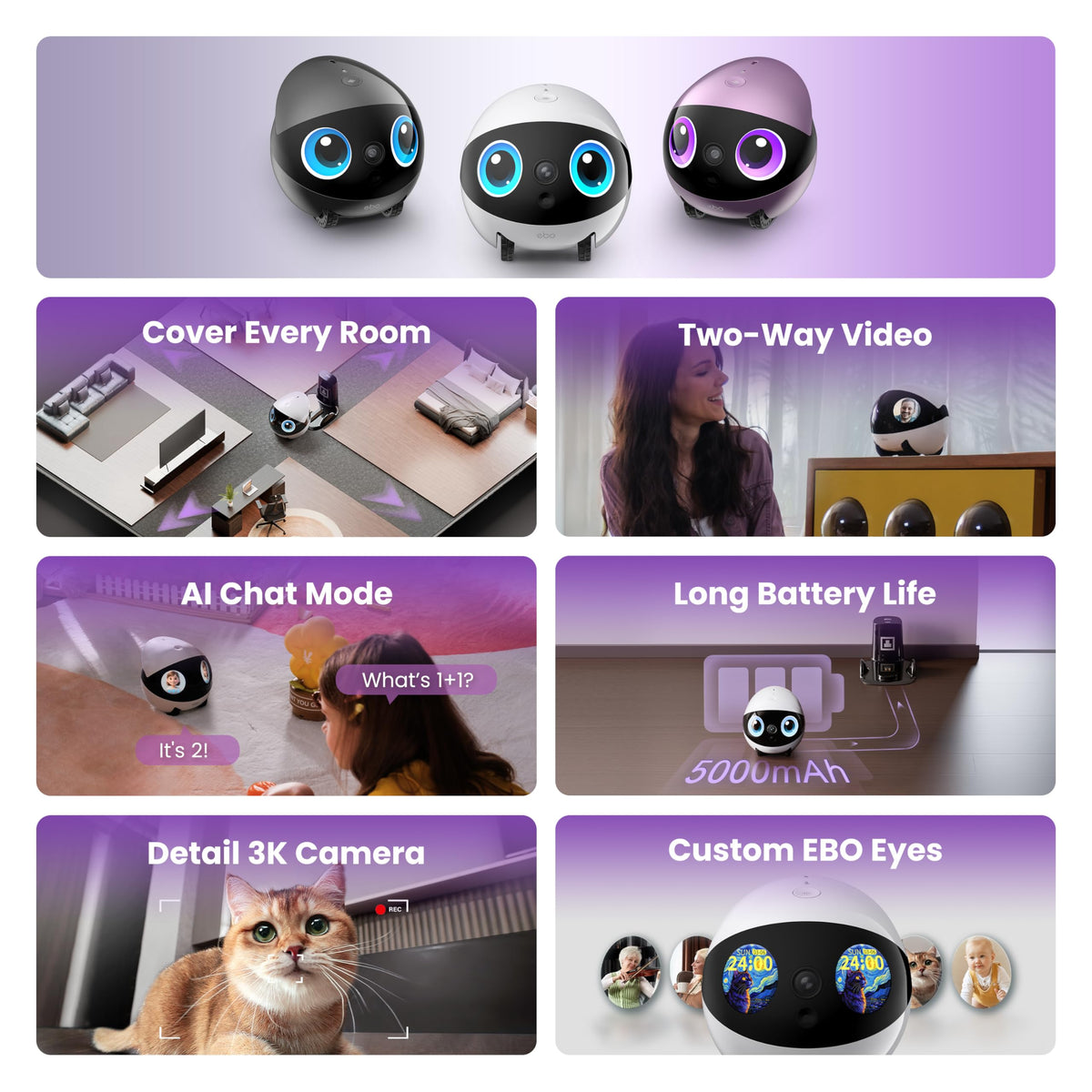 3K Smart Pet Robot Camera